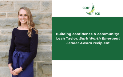Building confidence and community: Leah Taylor, Barb Worth Emergent Leader Award recipient