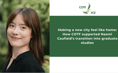 Making a new city feel like home: How COTF supported Naomi Caufield’s transition into graduate studies